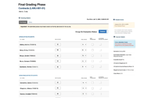 Grading screen capture