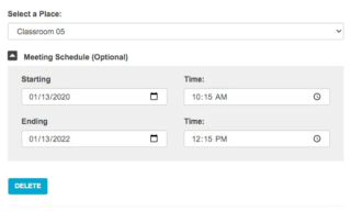 Classroom Management screen capture