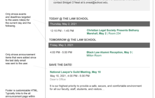 Communications portal screen capture