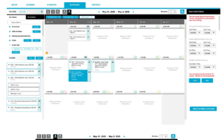 Exam Scheduling screen capture