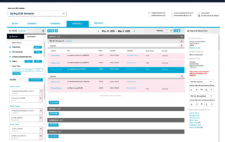Exam Scheduling screen capture