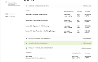 Student Engagement screen capture