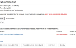 Take Home Exams screen capture