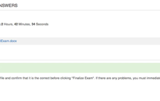 Take Home Exams screen capture