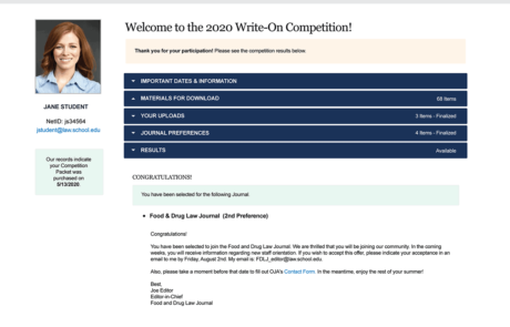 Write-on Competition screen capture
